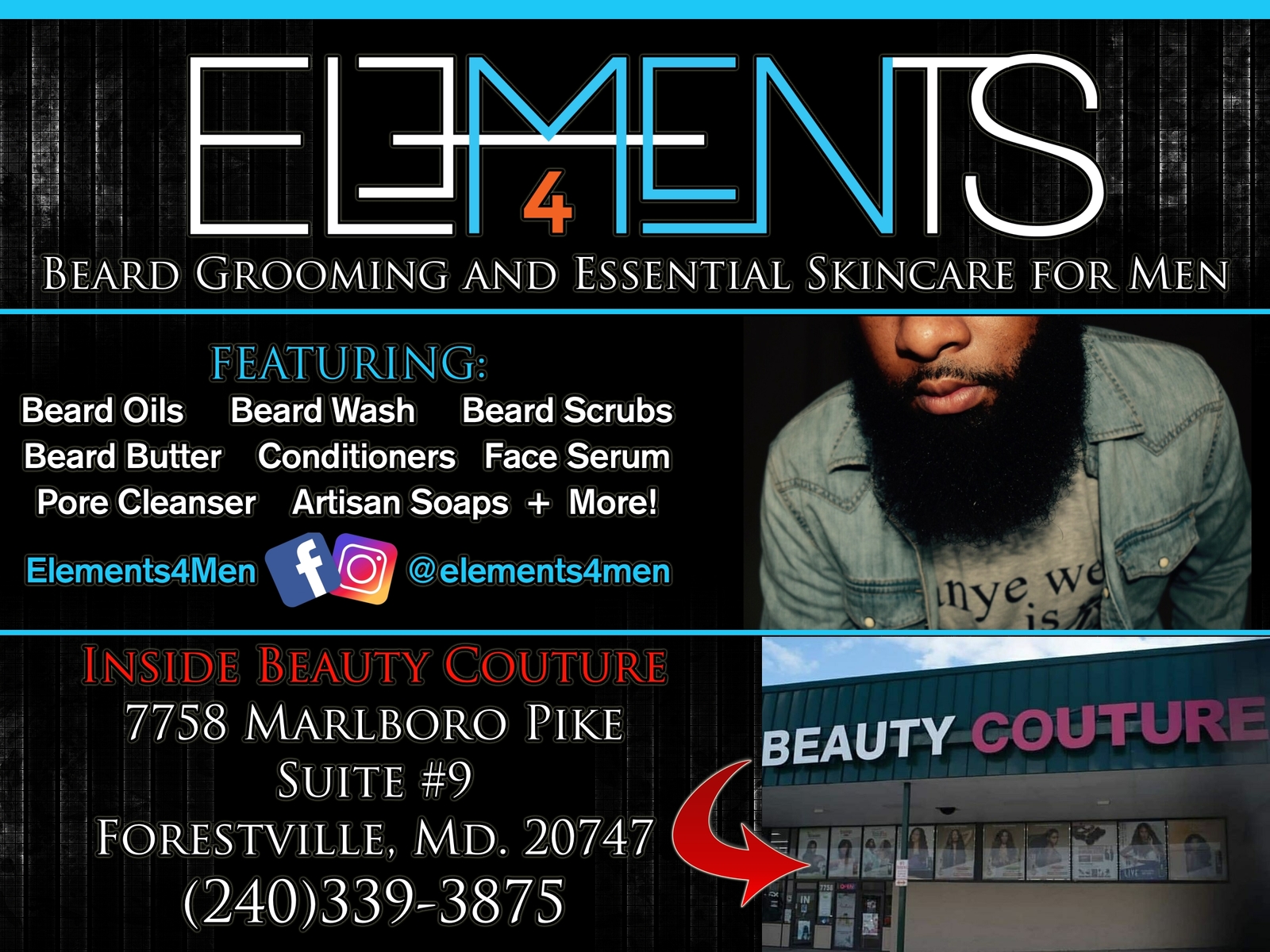 Elements4Men Beard Grooming and Essential Skincare